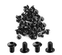 MroMax M4x6mm Hex Socket Head Machine Screws Carbon Steel Inner Hex Socket Round Head Screw Fasteners Furniture Bolts Black Tone 50Pcs