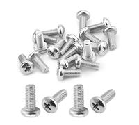 MroMax M5 x 12mm Machine Screws Pan Phillips Cross Head Screw 304 Stainless Steel Fasteners Bolts Silver Gray 20Pcs