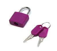 MroMax Padlock, Zinc Alloy Body with Purple ABS Shell 22.5mm Width Waterproof Padlock for Home,Suitcases,Toolbox,keyed Alike 1Pcs
