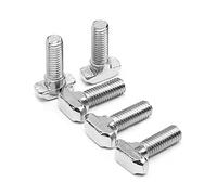 MroMax Silver Tone M8x25mm T Slot Drop-in Stud Sliding Bolt Screw Carbon Steel 5Pcs 20Pcs