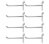 MroMax Slat Wall Hook 5.91" x 0.98"(L x W) for Room Garage Retail Store Display, Chrome Plated 8Pcs