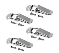 MroMax Spring Loaded Toggle Latches, 71mm Length Stainless Steel 201 Hasps Clamps for Case Box Trunk Catches, Pack of 4