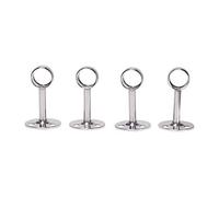 MroMax Wardrobe Pipe Bracket, 19mm Dia, Ceiling Mounted Rail Rod Support Socket 4pcs
