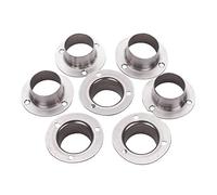 MroMax Wardrobe Pipe Bracket, 32.5mm Dia, Wall Mounted Rail Rod Support Socket 8pcs
