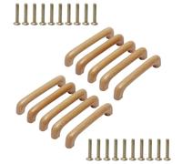MroMax Wood Pull Knobs, 96mm Hole Distance 109mm Length Cabinet Furniture Kitchen Pulls Handles for Dresser Drawer Wardrobe 10Pcs
