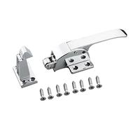 MroMax Zinc Alloy Adjustable Latch Spring Loaded Handle Grip 165mmx69mm for Walk-in Freezer Door Chrome Plated 1Pcs
