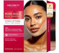 Mroobest ParaFaciem Reusable V Line Mask Facial Slimming Strap Chin Up Face Lifting Belt V Shaped Slimming Face Mask Rose Gold