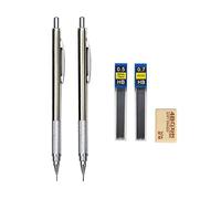 MROOFUL 0.3 0.5 0.7 0.9 1.3 2.0mm Mechanical Pencil Set Full Metal Art Drawing Painting Automatic Pencil with Leads Office School Supply (0.5mm 0.7mm Pencil)
