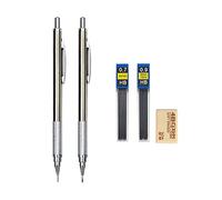 MROOFUL 0.3 0.5 0.7 0.9 1.3 2.0mm Mechanical Pencil Set Full Metal Art Drawing Painting Automatic Pencil with Leads Office School Supply (0.7mm 0.9mm Pencil)