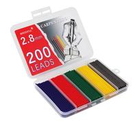 MROOFUL 2.8mm Carpenter Pencil Lead Core Blue Red Green Yellow Black Woodworking Colored Pencil Refill Large Capacity Long Nose Deep Hole Mechanical Pencil Marker Replacement Lead 200 PCS
