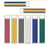 MROOFUL 2.8mm Colored Replaceable Refill Rods for Woodworking Pencil Deep Hole Leads Marking Tools Special Sharpener 12CM Length Core