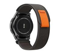 MroTech 22mm Strap Compatible with Galaxy Watch3 45mm/Galaxy Watch 46mm/Gear S3 Frontier Replacement Band for Huawei Watch GT/GT2/GT3 46mm Stretchy Braided Nylon Sport Trail Loop,Black/orange