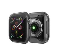 MroTech Case compatible with Apple Watch Series 6 5 4 SE 44mm iWatch Protective Case with Screen Protection Cover Full Case Coverage All-Round Housing Soft TPU Frame Cover Case-44 mm Black