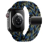 MroTech Compatible with Apple Watch Strap 49mm 46mm 45mm 44mm 42mm Nylon Elastic Braided Magnet Sport Band replacement for iWatch Ultra Ultra2 Series 10 9 8 7 SE SE2 6 5 4 3 2 1 Strap,Blue Camouflage