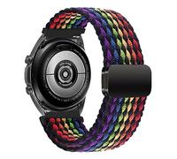 MroTech Compatible with Samsung Galaxy Watch 3 45mm/Galaxy Watch 46mm/Gear S3 Frontier Strap 22mm Band Replacement for Huawei Watch GT/2e/GT2/GT3/GT4/Pro 46 mm Nylon Sport Magnetic Wristband Rainbow