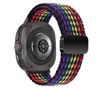 MroTech Compatible with Samsung Galaxy Watch Ultra Strap 47 mm, Braided Band with Magnetic Clasp Designed for Galaxy Watch 7 Ultra Replacement Strap for Women Men Sports Bracelet, Rainbow