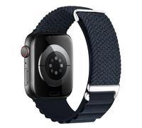 MroTech Nylon Strap Compatible with Apple Watch Strap 41mm 40mm 38mm Alpine Loop for Women Men, Elastic Braided Sport Band Replacement for iWatch Series 9 8 7 6 SE 5 4 3 2 1,Dark Blue