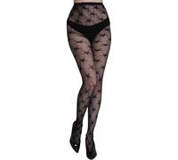 Mrotrida Women's Flame Fishnet Tights Sexy Elastic Fire Flames Pantyhose Leggings, Black Stars, One Size