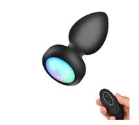 Mrow - Glow-in-the-Dark Radio-Controlled Anal Vibrator (Black)