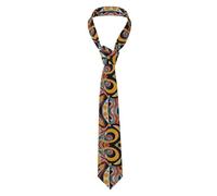 MROWYC Abstract art painting Print men's business ties, formal ties, suitable for weddings, banquets, job interviews, and office wear.