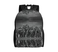MROWYC African Elephant Printed Casual Travel Backpack: Laptop Bag for Work Gym Commuting and Trip