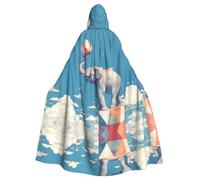 MROWYC Baby elephant heads the ball Print Capes - Halloween Carnival Cosplay Costumes, Capes Transform into Party Focus