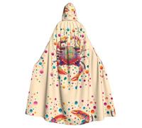 MROWYC Colorful dot crab Patterned Capes - Halloween Carnival Cosplay Costumes, Capes Transform into Party Focus
