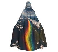 MROWYC Colorful rainbow flowing in the plane Patterned Capes - Halloween Carnival Cosplay Costumes, Capes Transform into Party Focus