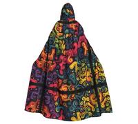MROWYC Continuous graph Print Capes - Halloween Carnival Cosplay Costumes, Capes Transform into Party Focus