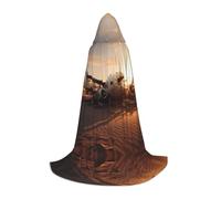 MROWYC Cosplay Cape - Aircraft in the desert S prints, Suitable for Holiday Parties, Performances, Anime Conventions
