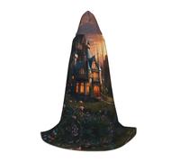 MROWYC Cosplay Cape - fairy tale M prints, Suitable for Holiday Parties, Performances, Anime Conventions