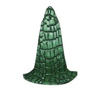 MROWYC Cosplay Cape - Green Crocodile M prints, Suitable for Holiday Parties, Performances, Anime Conventions
