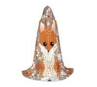 MROWYC Cosplay Cape - Happy Fox S prints, Suitable for Holiday Parties, Performances, Anime Conventions