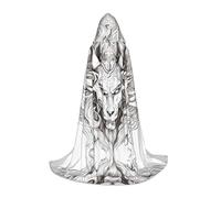 MROWYC Cosplay Cape - Head of the beast L prints, Suitable for Holiday Parties, Performances, Anime Conventions