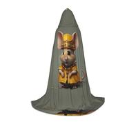 MROWYC Cosplay Cape - little yellow mouse L prints, Suitable for Holiday Parties, Performances, Anime Conventions
