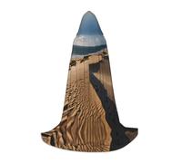 MROWYC Cosplay Cape - Sand dunes on the coast S prints, Suitable for Holiday Parties, Performances, Anime Conventions
