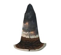 MROWYC Cosplay Cape - The shape of the wind L prints, Suitable for Holiday Parties, Performances, Anime Conventions