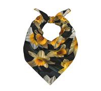 MROWYC Daffodil Spring Printed square handkerchief - Unisex, suitable for fashion accessories, gift packaging 22x22 inches