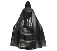 MROWYC Glimpses Patterned hooded cape/cloak, masquerade cape, holiday party costume.