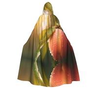 MROWYC honey peach Printed Hooded Cape/Cape, Holiday Party Cosplay Costume, Themed Masquerade Cape