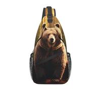 MROWYC Men's rebuke Printed Sling Bag - Minimalist Crossbody Shoulder Pack, Lightweight & Breathable for Daily Outings