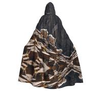 MROWYC Mountain goats climbing Patterned hooded cape/cloak, masquerade cape, holiday party costume.