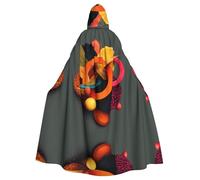 MROWYC Overlay of color shapes Patterned Capes - Halloween Carnival Cosplay Costumes, Capes Transform into Party Focus