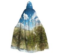 MROWYC prairie flower Patterned Capes - Halloween Carnival Cosplay Costumes, Capes Transform into Party Focus