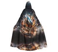 MROWYC Rugby on Fire Print Capes - Halloween Carnival Cosplay Costumes, Capes Transform into Party Focus