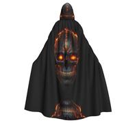 MROWYC Spider Skull Patterned hooded cape/cloak, masquerade cape, holiday party costume.