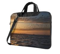 MROWYC Stylish birds fly south 13 inch prints laptop crossbody bag, dual-purpose business briefcase, large capacity storage