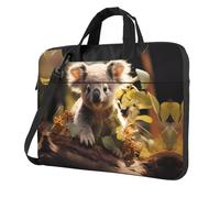 MROWYC Stylish Cute Koala Plant 14 inch prints laptop crossbody bag, dual-purpose business briefcase, large capacity storage