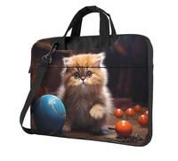 MROWYC Stylish Lively Persian Cat 15.6 inch prints laptop crossbody bag, dual-purpose business briefcase, large capacity storage
