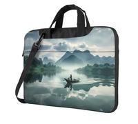 MROWYC Stylish Mt Guilin in Guangxi 14 inch prints laptop crossbody bag, dual-purpose business briefcase, large capacity storage